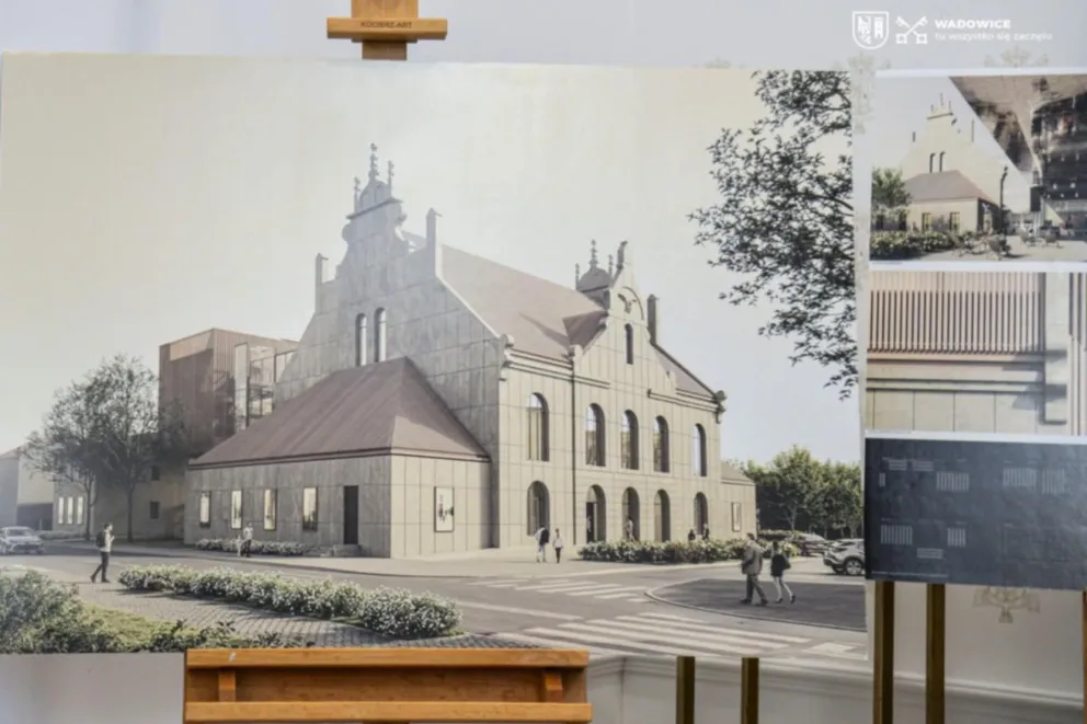 Kulturalne centrum Wadowic na nowo - więcej przestrzeni w środku, aranżacja zieleni na zewnątrz