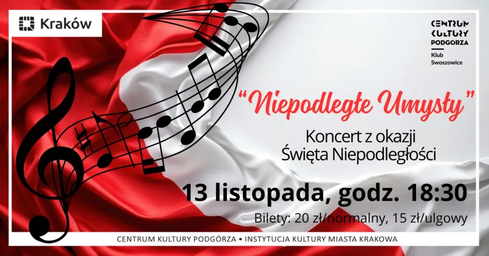„Niepodległe umysły” - koncert z okazji Święta Niepodległości