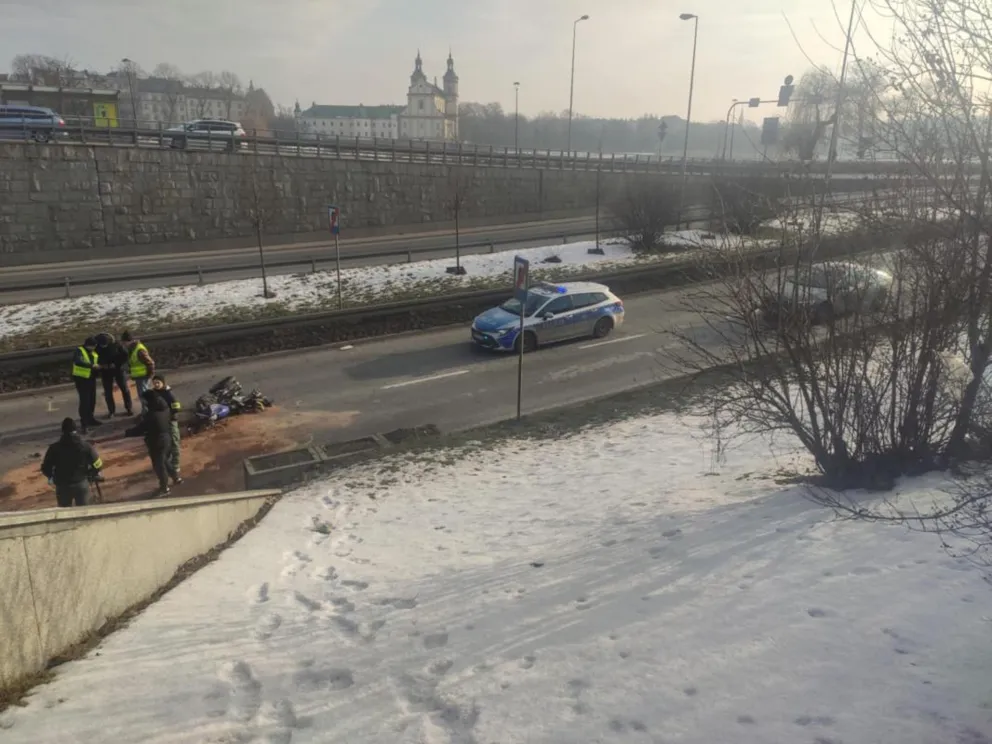 Tragiczny wypadek w centrum Krakowa. W tunelu pod Rondem Grunwaldzkim zginął motocyklista