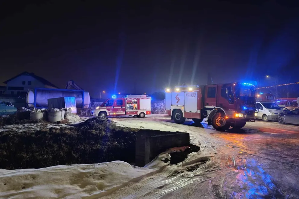 Pożar w Trzebini. Płonęła hala magazynowa