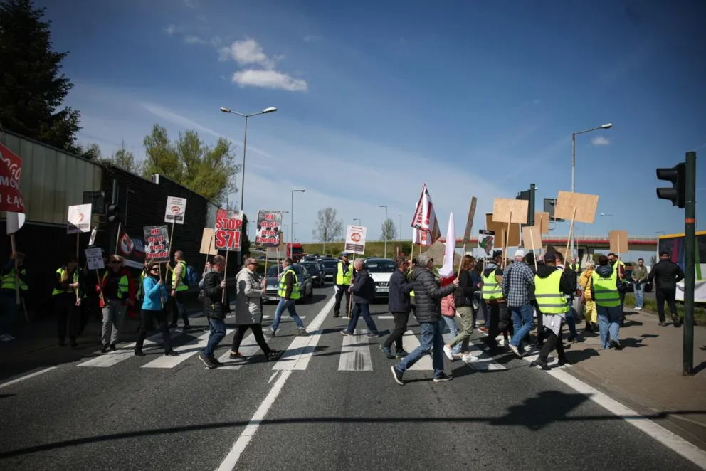 To był kolejny protest przeciw S7. Tym razem tuż przed majówką 