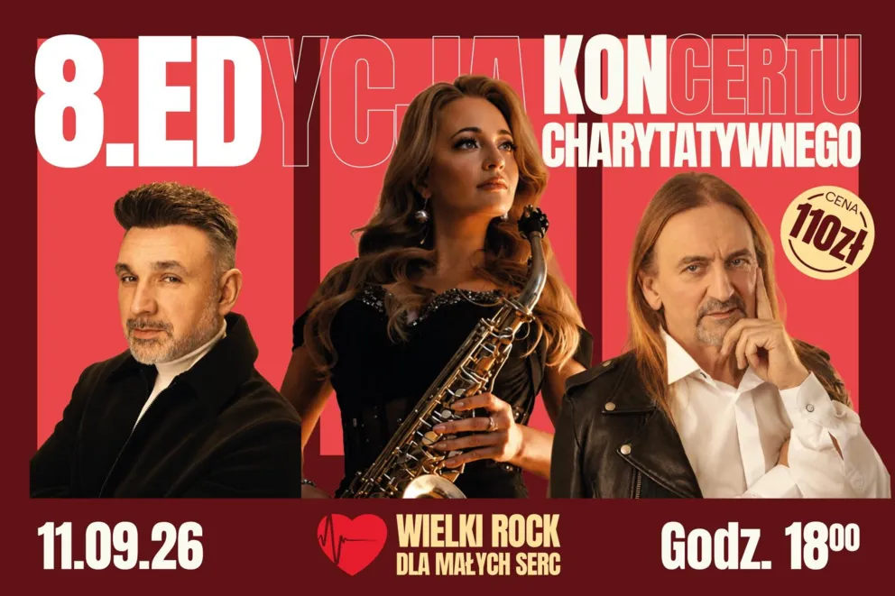 Już 11 września VIII edycja koncertu „Wielki Rock dla Małych Serc” pod hasłem: „Bo wada serca nie kończy się z 18. rokiem życia”