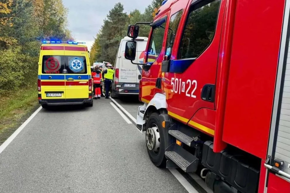 Śmiertelny wypadek w Żuradzie. Zakończyły się utrudnienia na DW 791 zablokowana