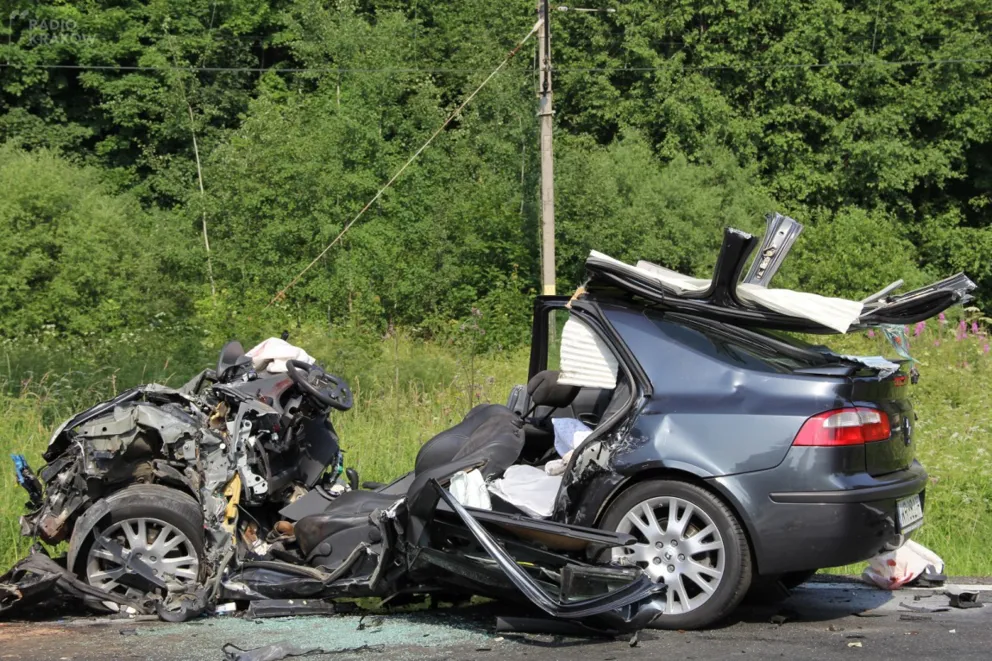Wypadek w Białym Dunajcu na Zakopiance, fot. Przemek Bolechowski