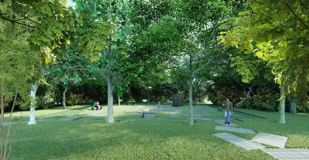 Tak będzie wyglądał park w miejscu po wielkiej oświęcimskiej synagodze