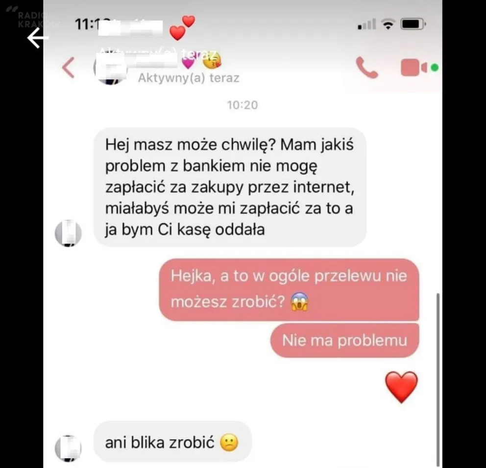 Oszuści wyłudzili od znajomych mieszkanki Oświęcimia kilkaset złotych przez Messenger
