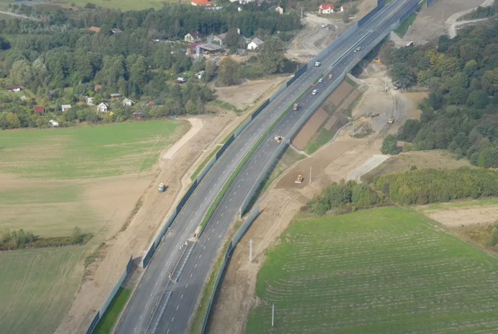 Węzeł Krzyż w stronę Wierzchosławic, zdjęcia z 24.09.2012
