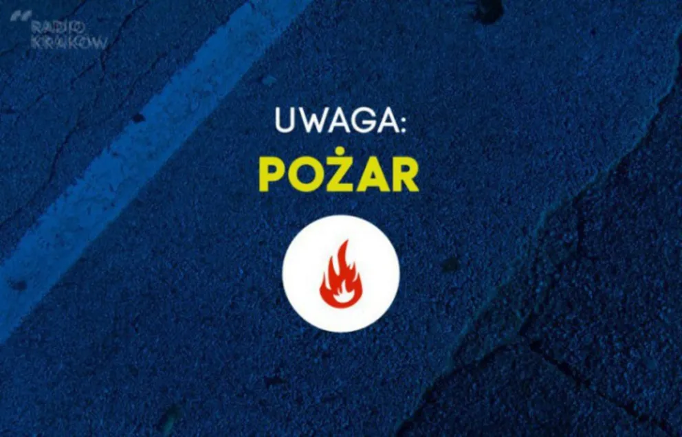 Ogromny pożar zakładu obuwniczego w Izdebniku koło Wadowic