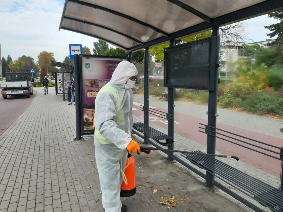 Oświęcim wrócił do dezynfekcji przestrzeni publicznej