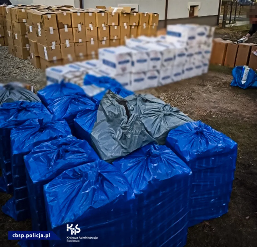 Oświęcim: Prawie 5 mln papierosów przejętych przez KAS i CBŚP