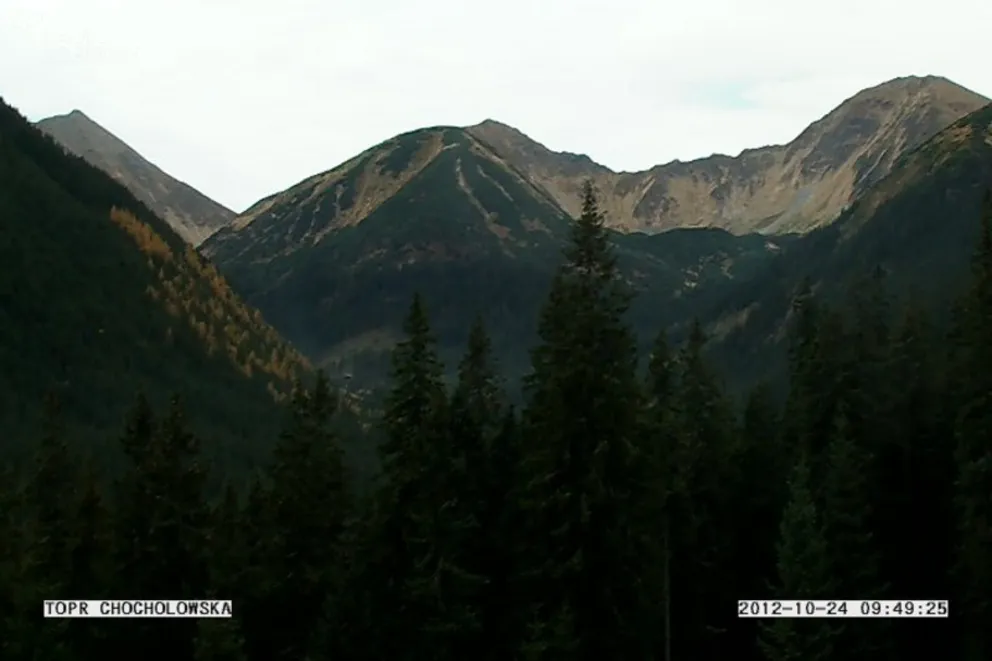 Tatry na zdjęciach z kamer TOPR 24.10 ok. 9.45