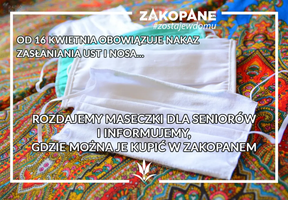 Zakopane rozdaje seniorom maseczki